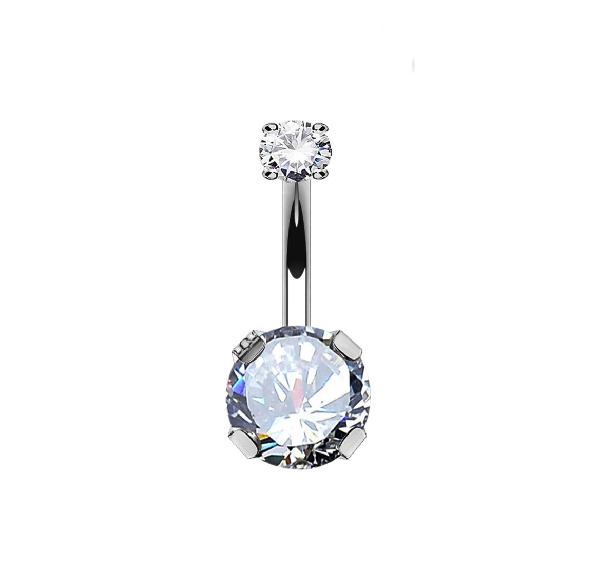 Belly Button Navel Ring - Pure Surgical Grade Titanium, Round CZ Stone Medicare Wellness Hub