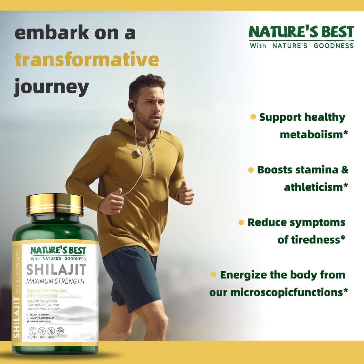 Shilajit Capsules - Nature's Best 60 Veg Capsules Medicare Wellness Hub