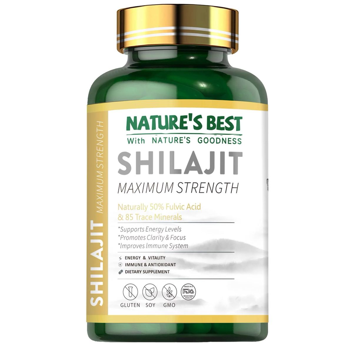 Shilajit Capsules - Nature's Best 60 Veg Capsules Medicare Wellness Hub