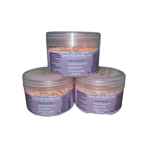 Epsom Bath Salt & Foot Soak -Healing muscle Soak - 3 x 300g Pack Medicare Wellness Hub