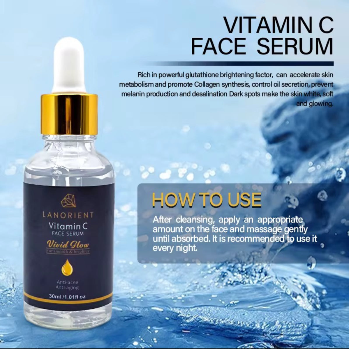 LANORIENT Vitamin C Face Serum 30ml Medicare Wellness Hub