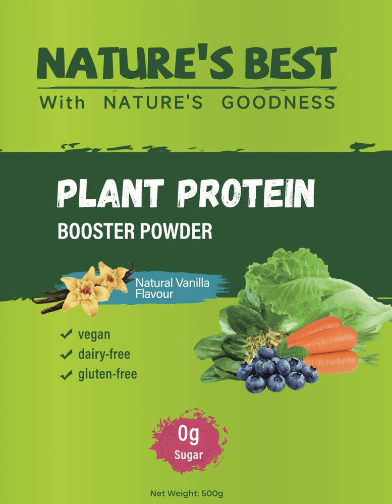 Protein Powder Vegan Sugar-Free Plant Based - 500g Medicare Wellness Hub