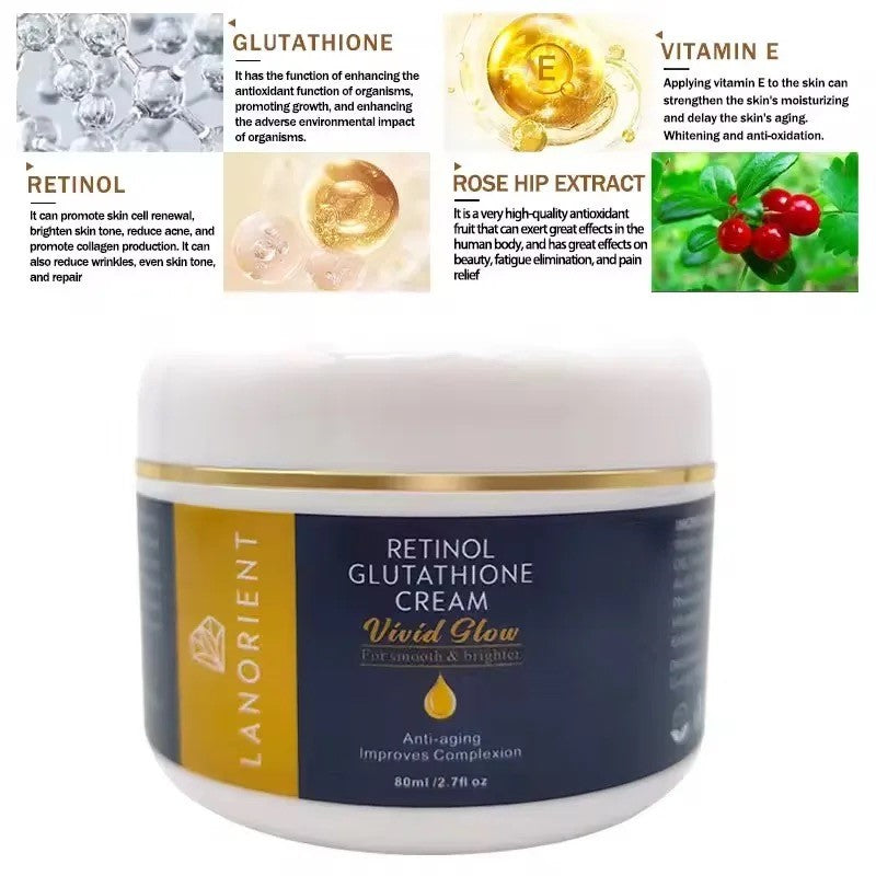 Gluthatione & Retinol Cream- Anti Aging & Brightening - Lanorient (80m Medicare Wellness Hub Gluthatione & Retinol Cream- Anti Aging & Brightening - Lanorient (80m Medicare Wellness Hub